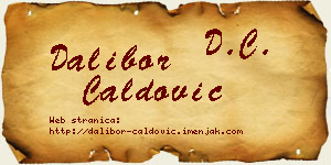 Dalibor Ćaldović vizit kartica